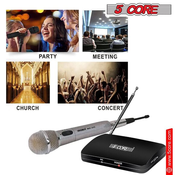 5Core Wireless Microphone Dual Function Wireless - Wired Microphone Inalambrico - Picture 6 of 10